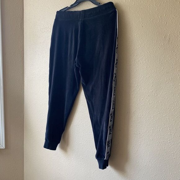 PINK VS VICTORIA'S SECRET Gym Pant Black‎ Stripe Logo Sweatpants Sweats M - Picture 10 of 11